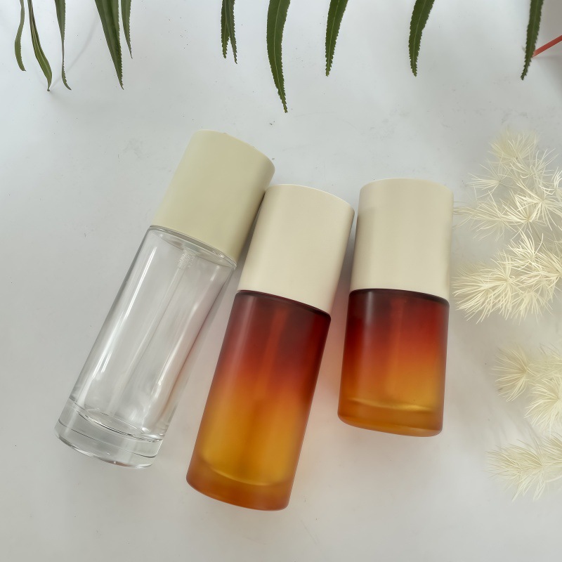 高档圆瓶可以定制颜色和印logo乳液精华护肤品底妆包材