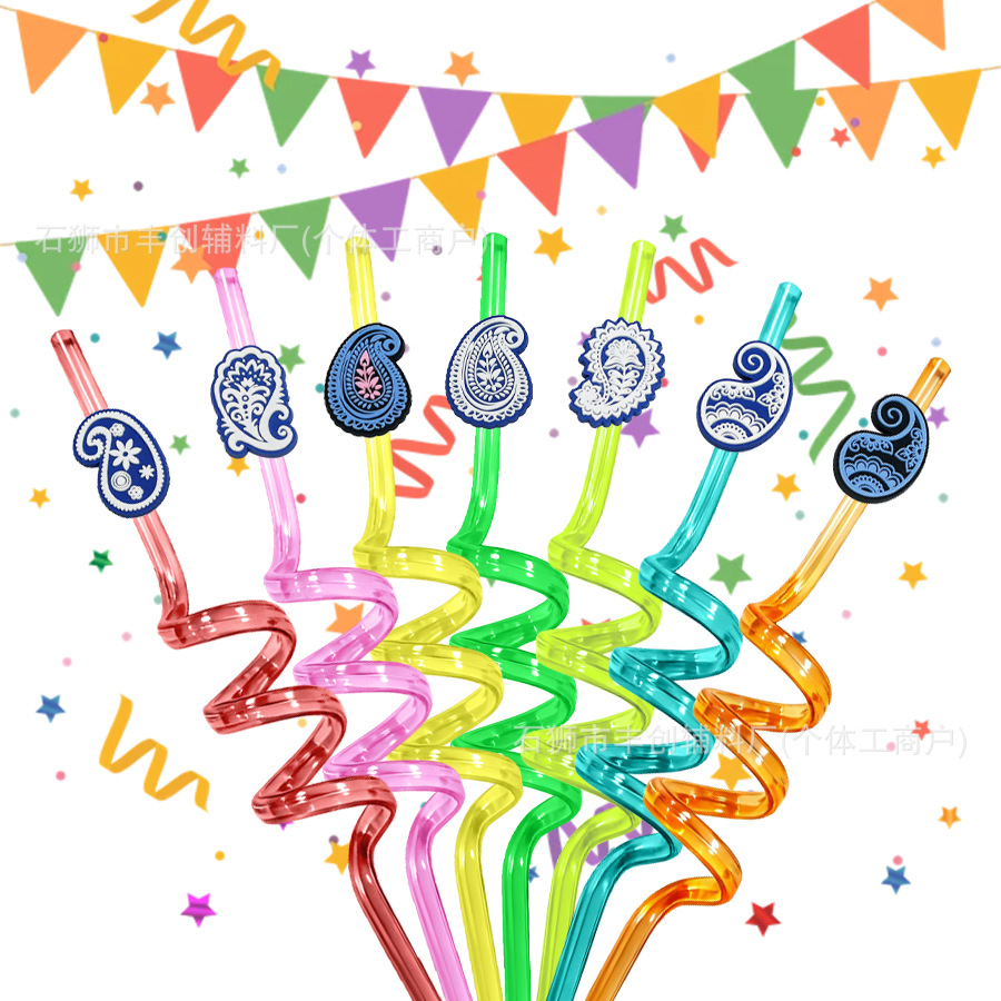 Flores de anacaju palos de alto nivel creativos dibujos animados palos de fiesta fiesta espiral curva comercio electrónico transfronterizo al por mayor