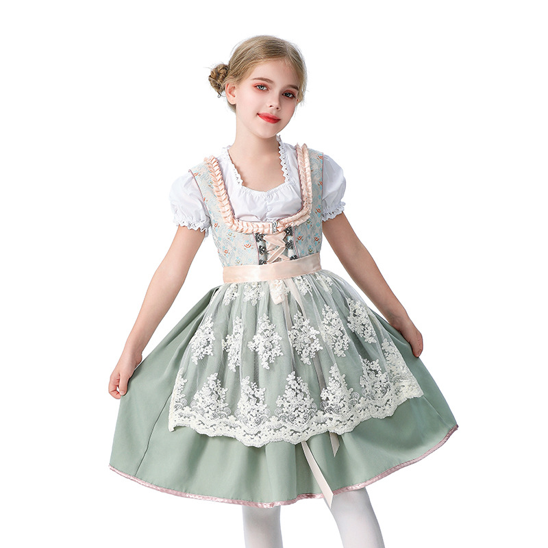 2026 Kidsren's Clothing Girls Cos Maid Outfit Kidsren's Clothing German Oktoberfest Munich Farm Pastoral Dress