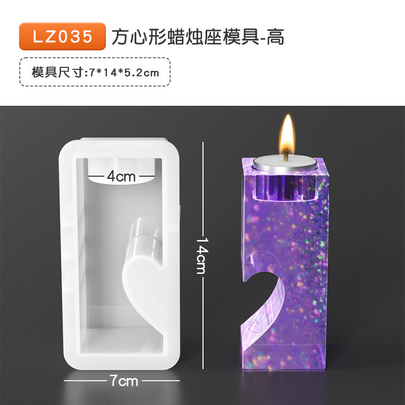 36 epoxi vela molde cristal racimo bola arco Polka Dot cubo vela almacenamiento hecho a mano resina silicona molde