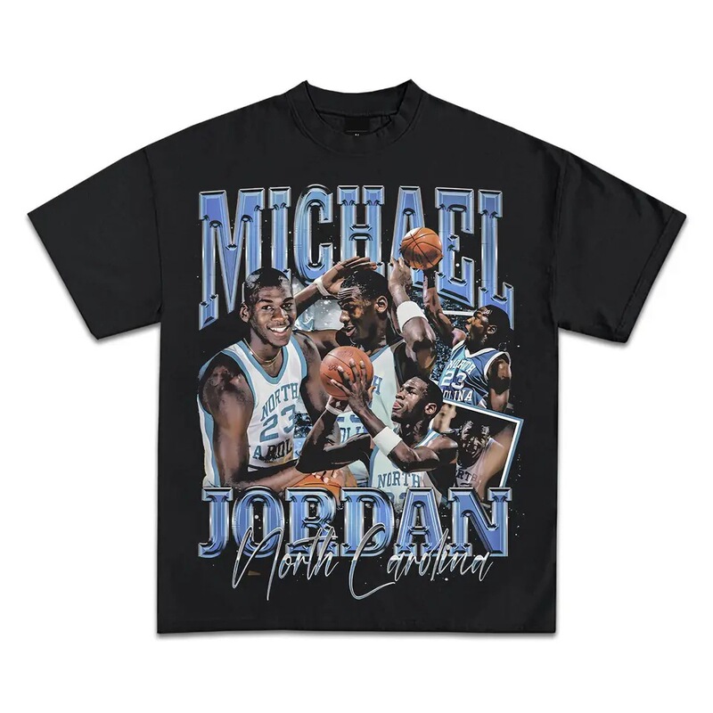 Pop Culture Retro Graphic T-Shirt Series American Rap Basketball Streetwear Hip-Hop Y Pure Cotton Heavyweight T-Shirt