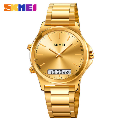 SKMEI Shimei Business Fashion Men's Watch Cross-border Hot Selling Multifunctional Steel Band Classic Electronic Watch Wholesale