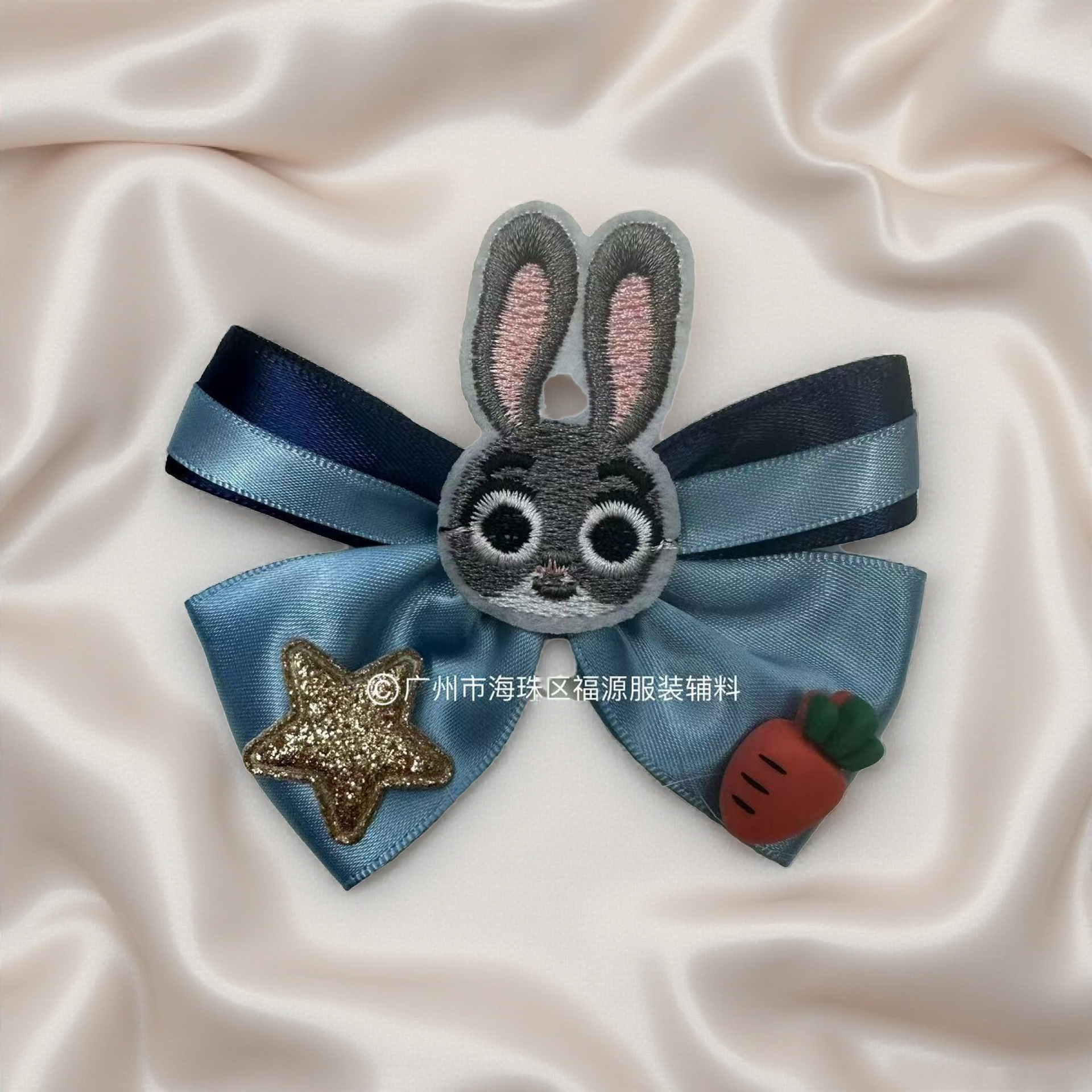 兔子警官蝴蝶结胸花手工DIY配饰儿童发饰洛丽塔可爱朱迪卡通装饰