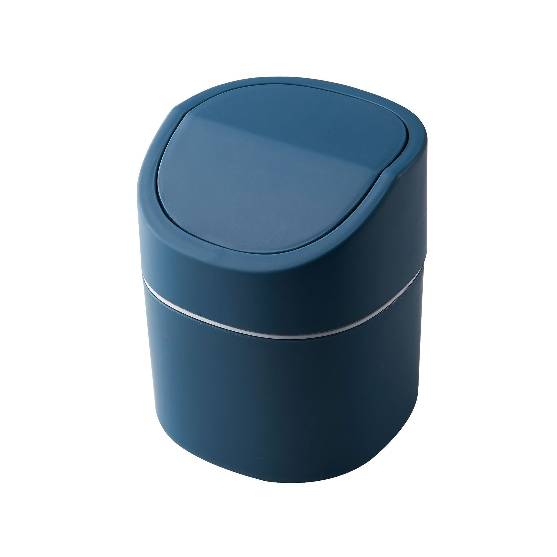 Mini bote de basura de escritorio nórdico con cubierta, tubo de limpieza de almacenamiento de artículos diversos, tubo de canasta de papel de escritorio de cocina doméstica