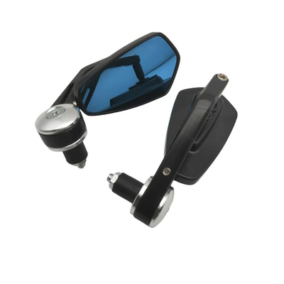 mirror handle cover plug reflector | Motorcycle rearview mirror - jb-6027-silver-blue-glass