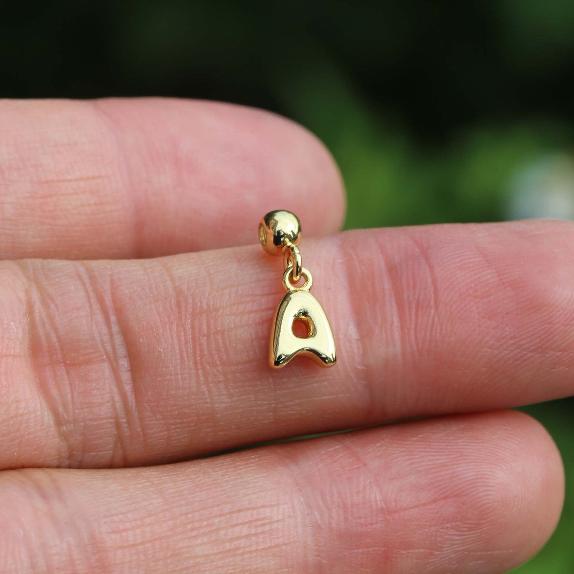 Letter Pattern 1 Piece Copper Letter Polished Pendant Charms