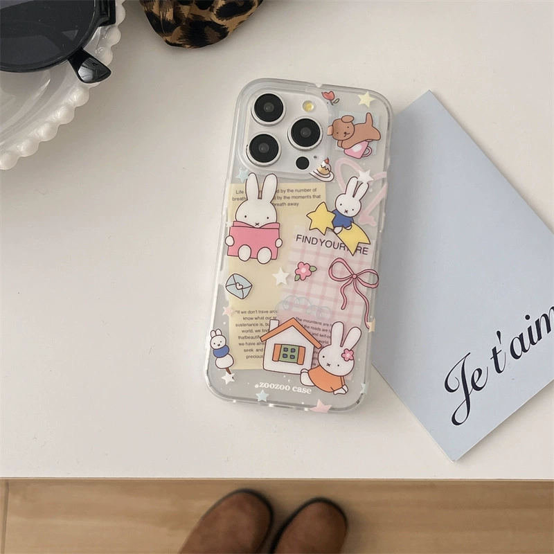 Новый чехол для телефона iPhone 17/16 Pro Max/15/14/13 с милым корейским кроликом Миффи, модель 2023 года