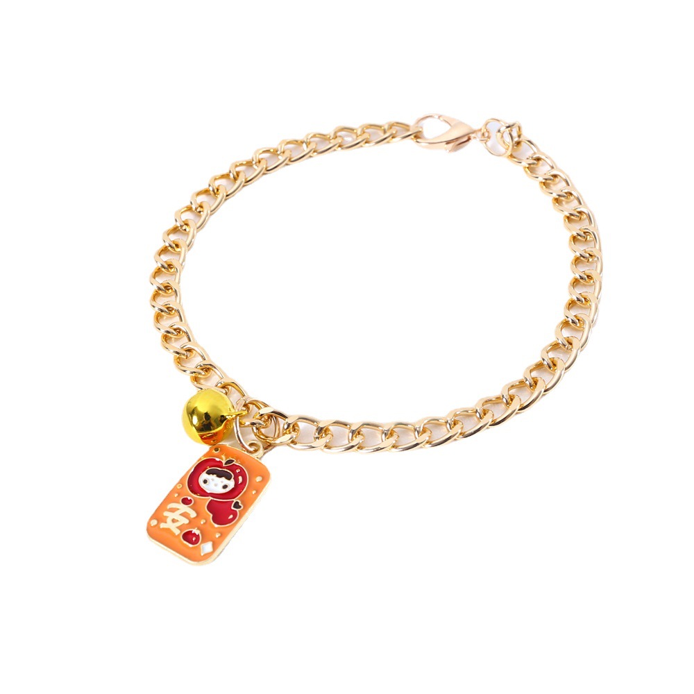 Chain de metal para mascotas Fu marcas para atraer la fortuna colgante de seguridad gato perro campana collar collar collar