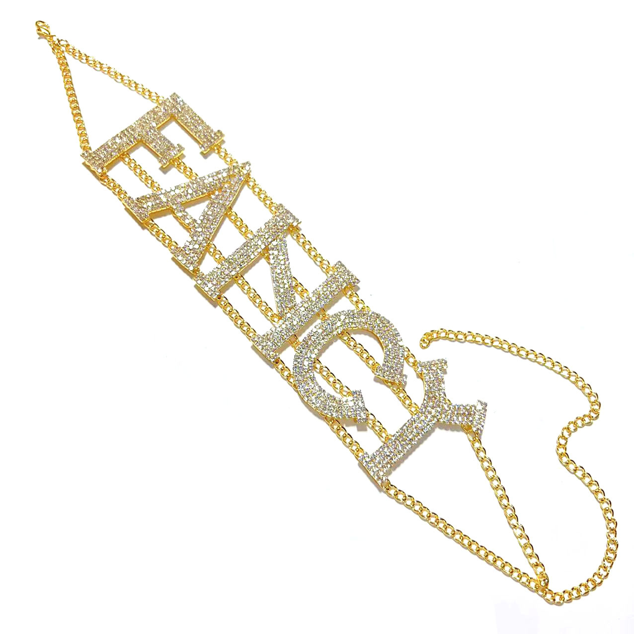 New Hip Hop Multi Layer Necklace, FANCY Letter Choker, Sexy Rhinestone Necklace, Choker._voghion.com
