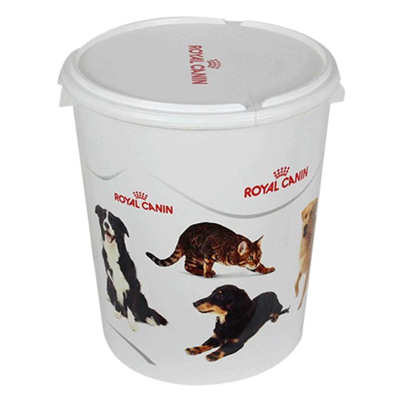 Заводская поставка 15 кг ведро для хранения зерна для домашних животных 40 л большой емкости пластиковое ведро для корма для собак Крышка для корма для кошек запечатанная для печати