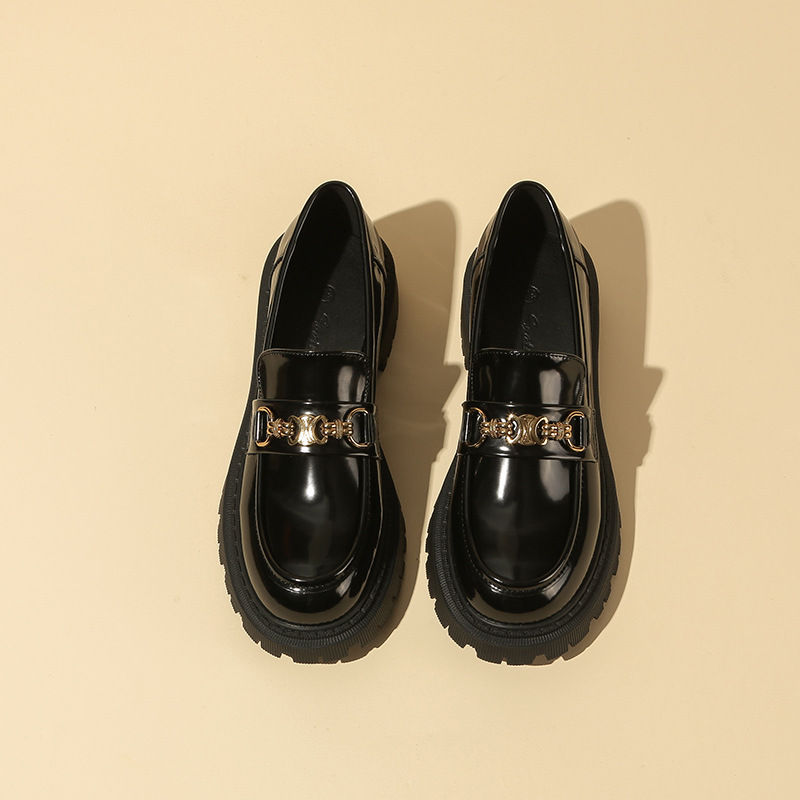 Demi-season loafers English style platform
