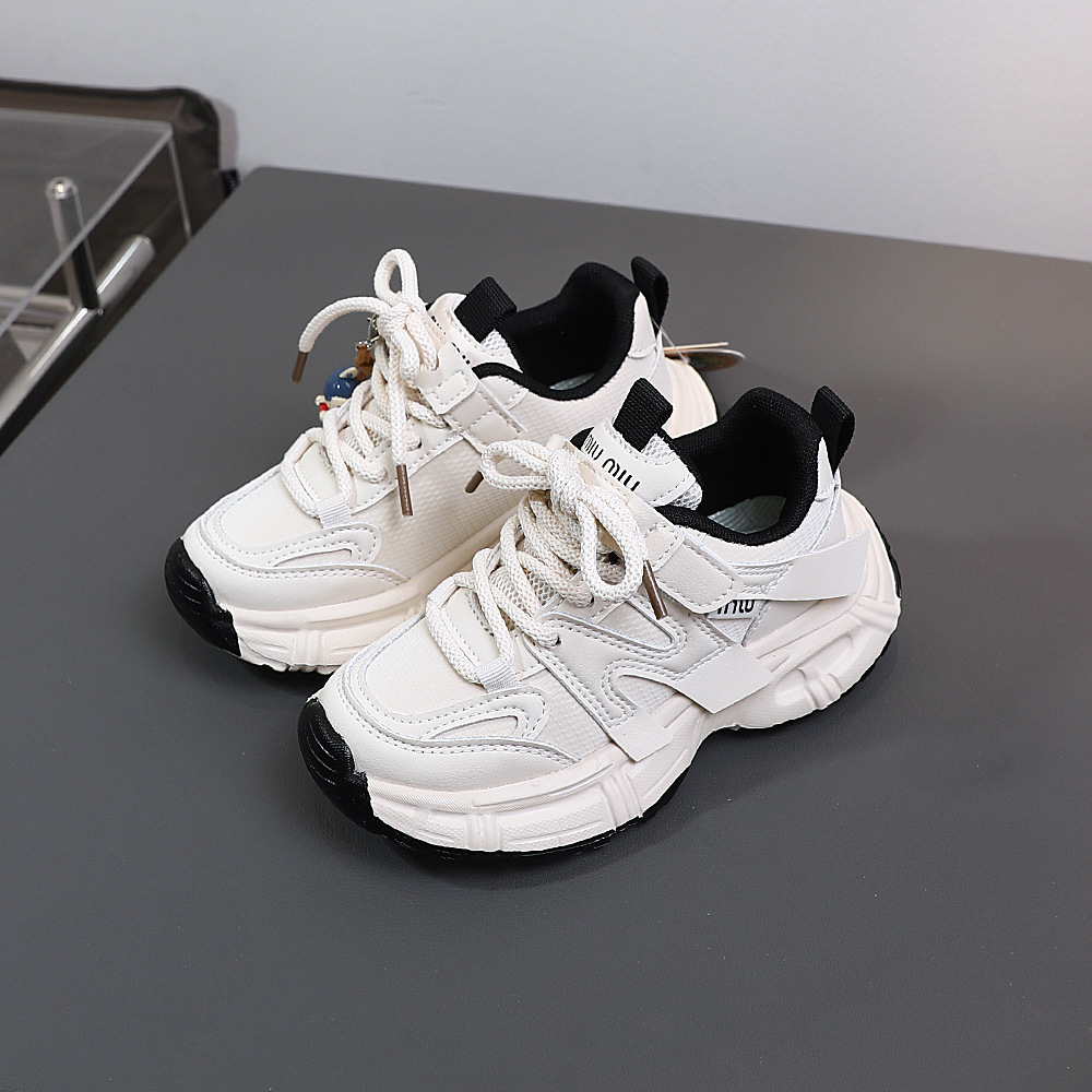 Zapatos deportivos de moda para niños zapatos de carreras diarios versátiles zapatos blancos de primavera nuevos zapatos de moda para papá 5344