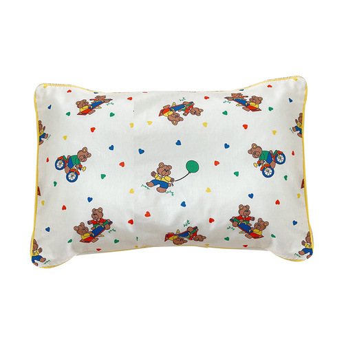 Ins Korea Small Bear Polka Dot Cute Cartoon 100% Cotton Children's Pillowcase Kindergarten Baby Pure Cotton Single Pillowcase