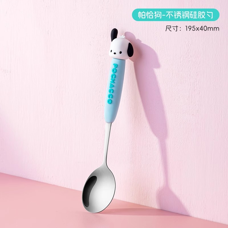 파차견 스테인리스 실리콘 스푼