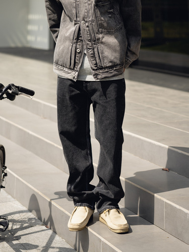 TRS Men's Wear| 25 fixed Japanese street trend retro wash cleanfit straight men's jeans for men