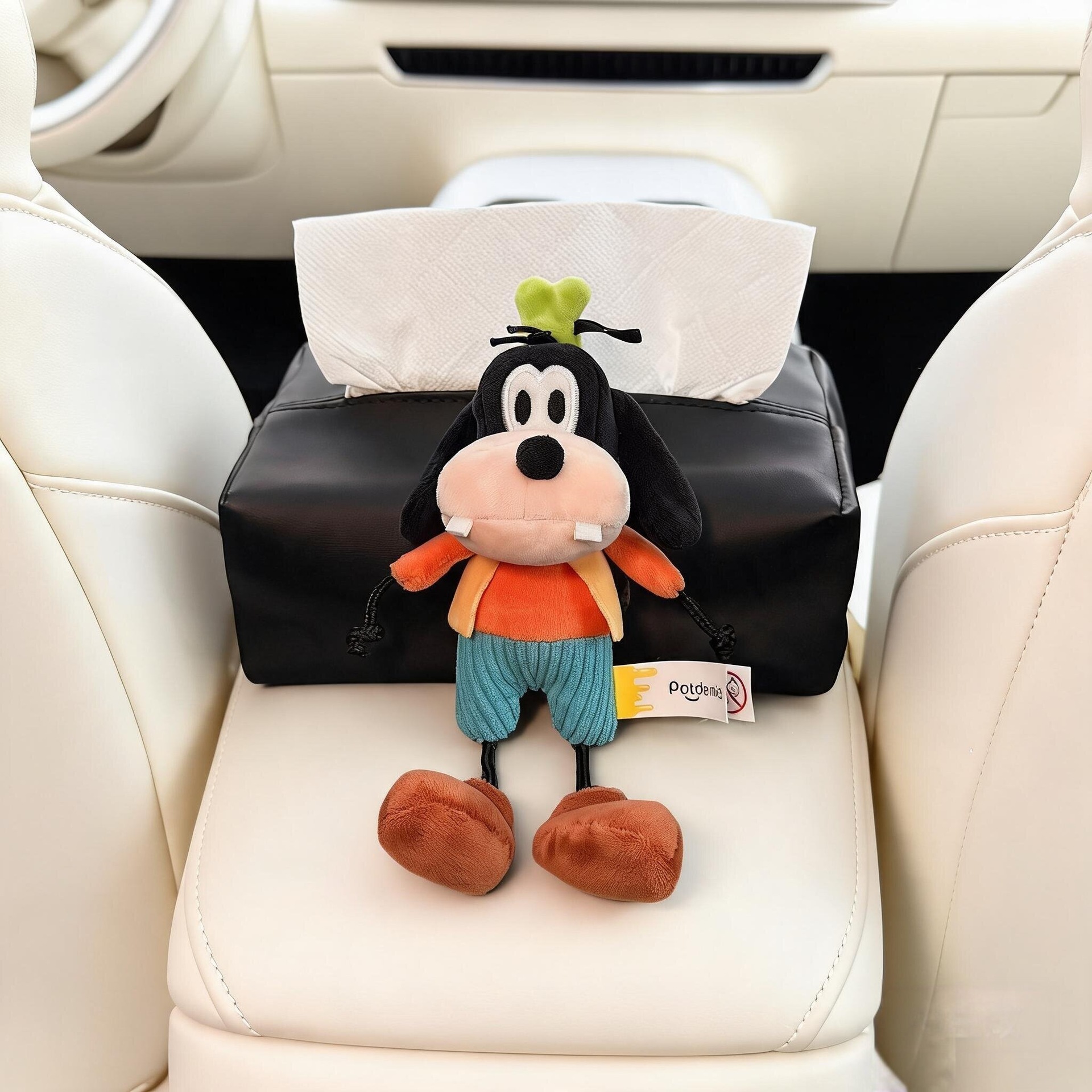 2026 New Disney Mickey Goofy Car Tissue Box Hanging Bag for Car Rear Headrest