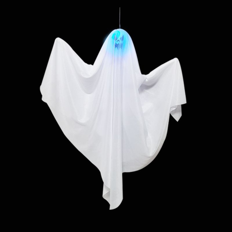 Halloween luminoso fantasma blanco colgando fantasma horror decoración puerta colgante casa embrujada escapar escena diseño Accesorios