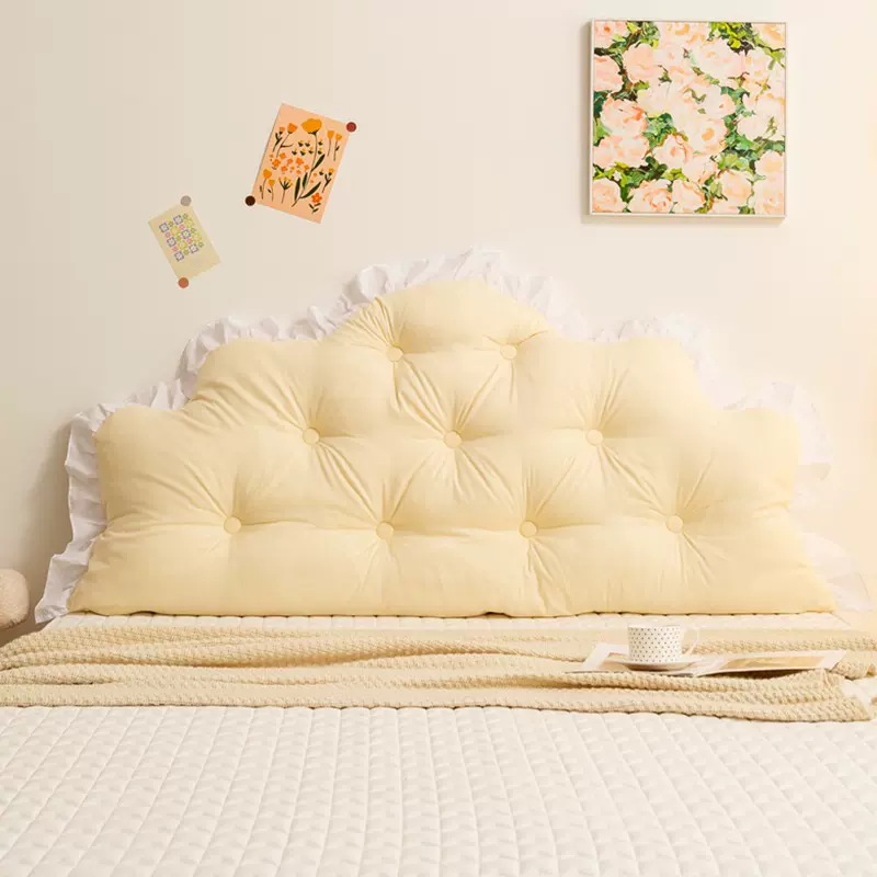 公主风网红卧室床头靠垫榻榻米床上靠枕护腰双人防撞软包大靠背