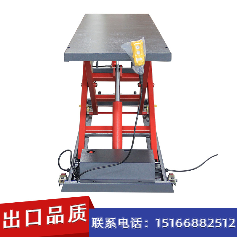 Motocicleta plataforma de mantenimiento eléctrico gran desplazamiento reparación neumática mesa elevadora Tijera