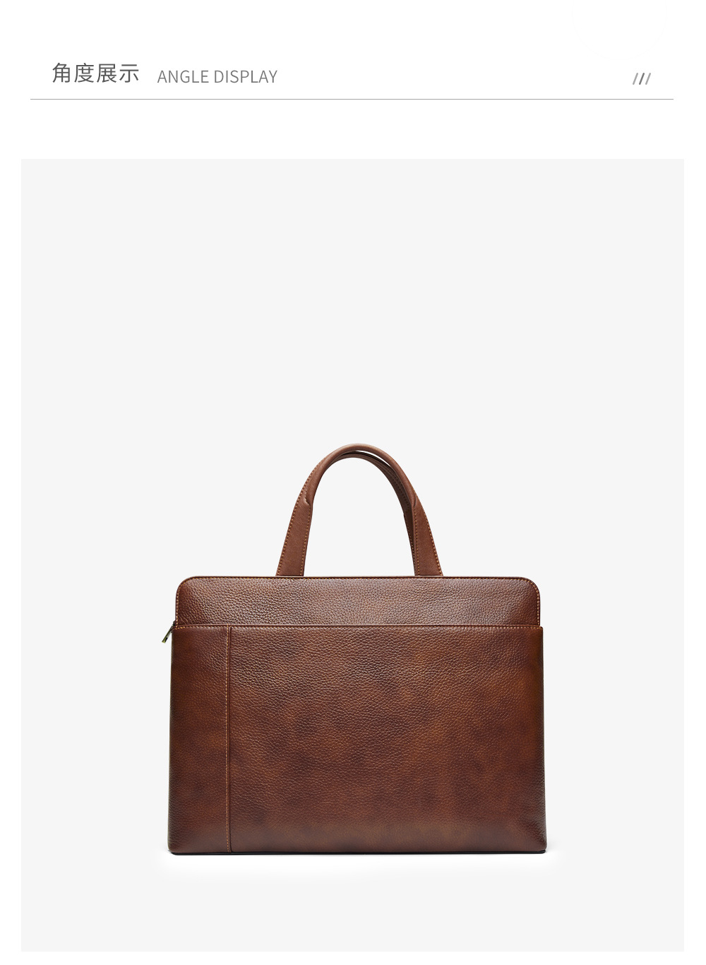 Túi xách nam da bò vintage tote bag đựng laptop công suất lớn chi tiết 11