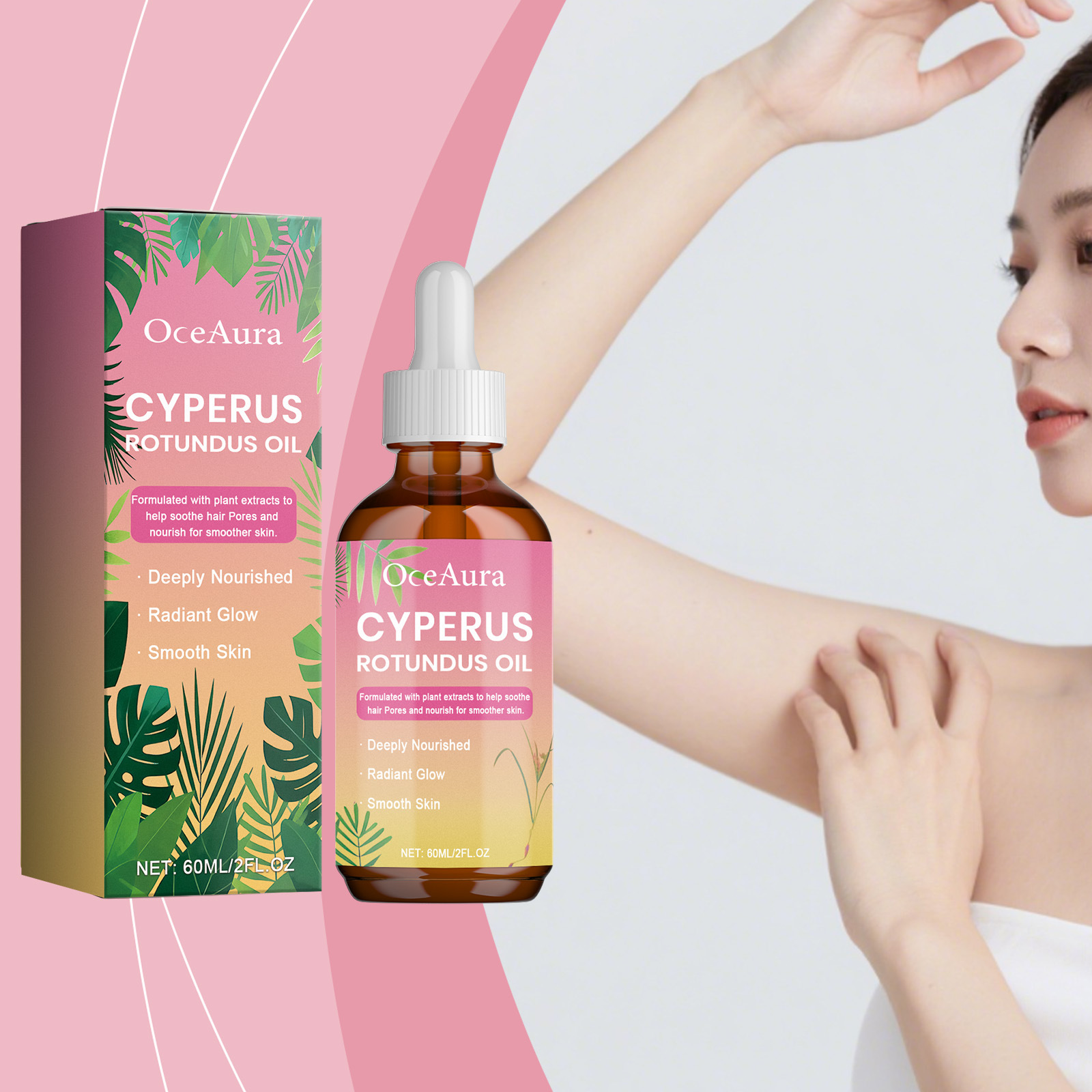 Oceaura Polygonatum Oil Hair Removal Essence Gentle Care Cleansing Whole Body Skin Soft Care Hair Removal Essence