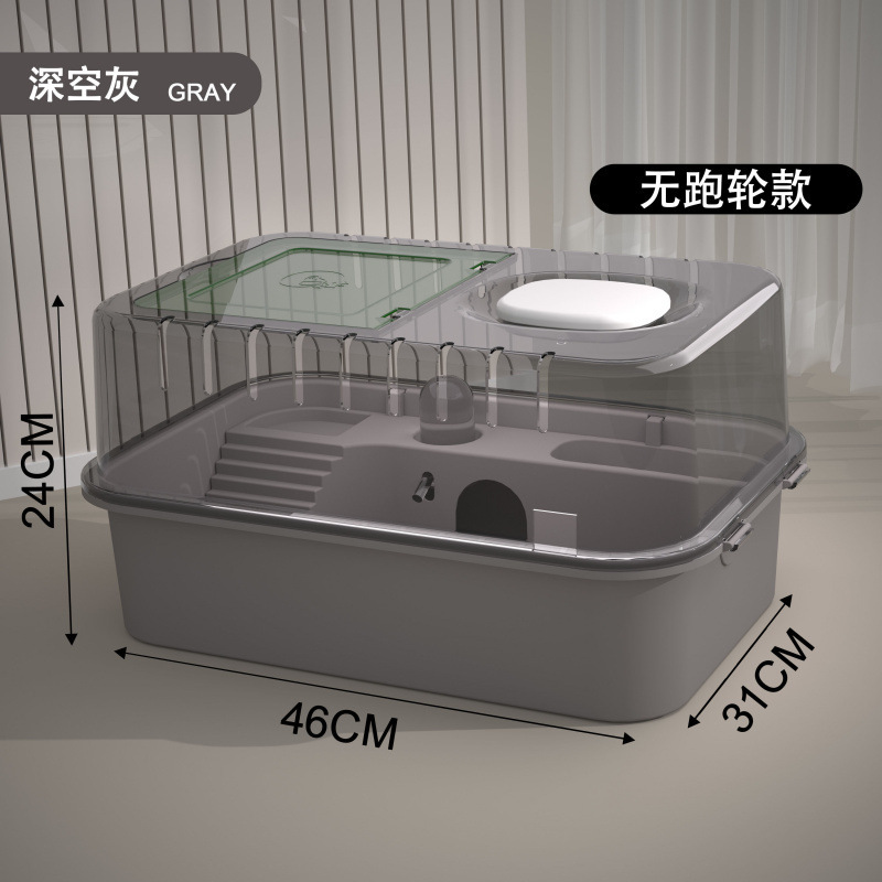 新しいハムスターケージ、ゴールデンベア、安くて大きい、専用巣、小さな家、アクリル、豪華な大きな別荘、透明|undefined