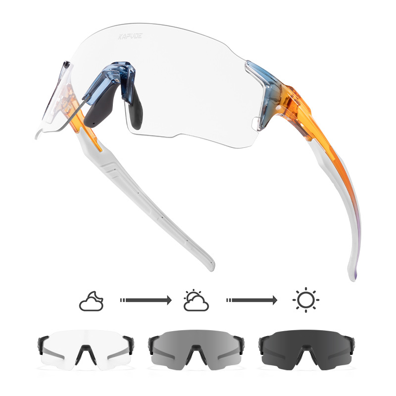 Gafas de Ciclismo Deportivas, TR90, Fotocromático, Antideslumbrante, A Prueba de Viento, para Deportes al Aire Libre