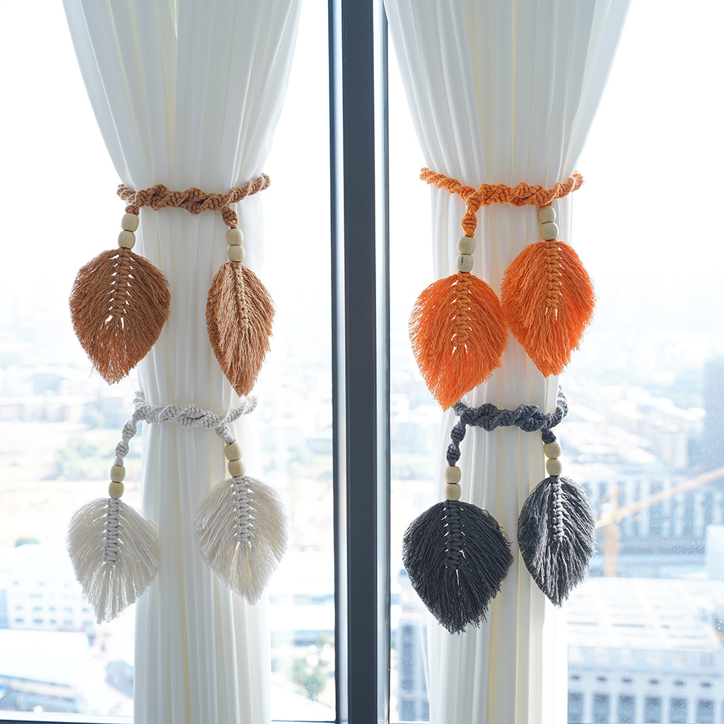 Ins minimalist style new handmade woven curtain door tie rope Bohemian hotel inn curtain tie rope