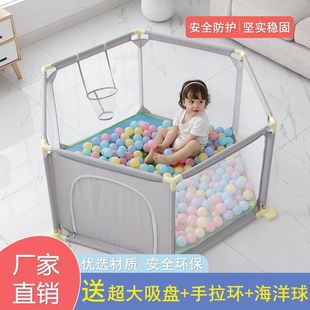 Baby Playpen for Living Room, Indoor Crawling Fence, Anti-Fall Toddler Home Fence with Ocean Balls