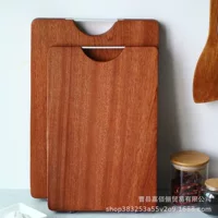 Разделочная доска из черного дерева, бытовая кухонная разделочная доска из цельного дерева, двусторонняя утолщенная кухонная разделочная доска из цельного дерева с ручкой