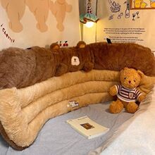 可爱毛绒沙发床头软包靠垫靠枕坐垫宿舍学生床上靠背改造防撞工厂