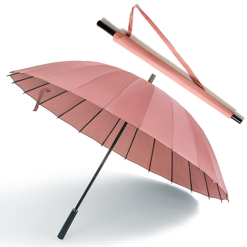 抗风24骨长柄超大号雨伞大量双人男女直杆自动晴雨伞广告|undefined