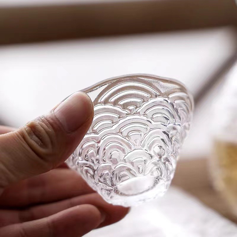 Xiangyun 크리스탈 유리 작은 차 컵 내열성 쿵푸 차 세트 차 시음 컵 싱글 마스터 컵 티 보울 티 컵