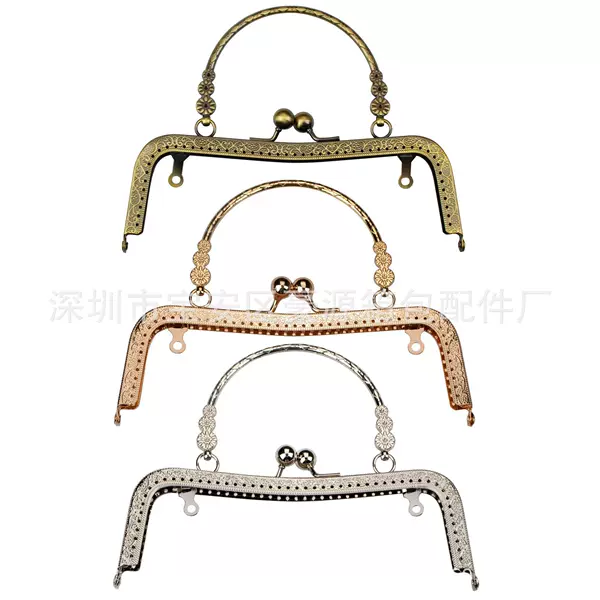 Factory Direct Sales 20cm Concave Waist Embossed Bead Headband Three Flower Hand Gold Bronze Light Gold Silver