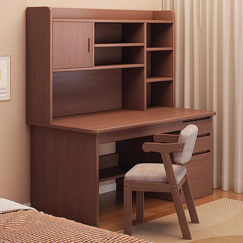 Study Desk Set, Desk and Bookshelf Integrated Table, Home Study Desk, Simple Storage Bookcase, Simple Living Room Desk