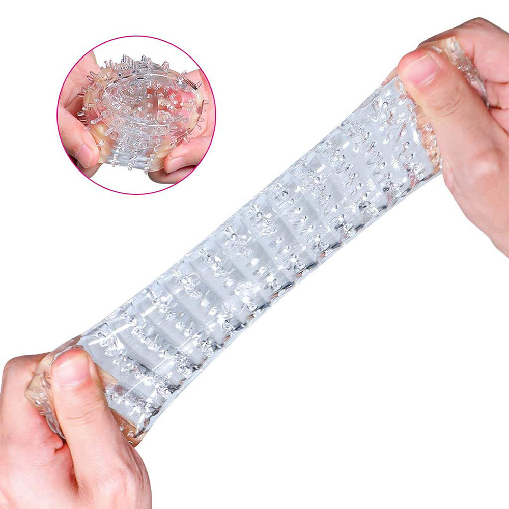 Soft Rubber Airplane Cup Male Masturbation Device Large Particles Easy To Clean Dual-Channel Trainer Adult Sex Toys_voghion.com