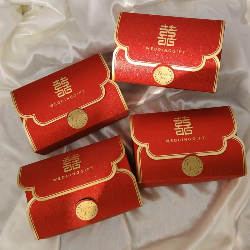 Wedding candy boxes, gift boxes, candy packaging boxes, European-style wedding favor envelopes, small candy boxes, empty boxes