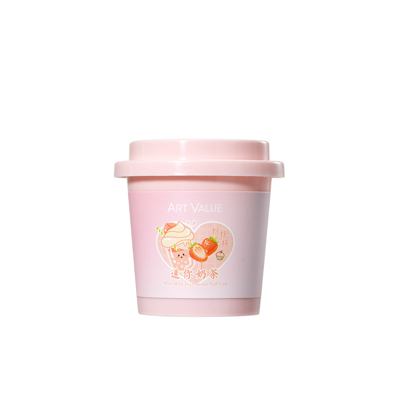 Art Value mini taza de té en polvo de leche flocado de aire de polvo de dedo de polvo