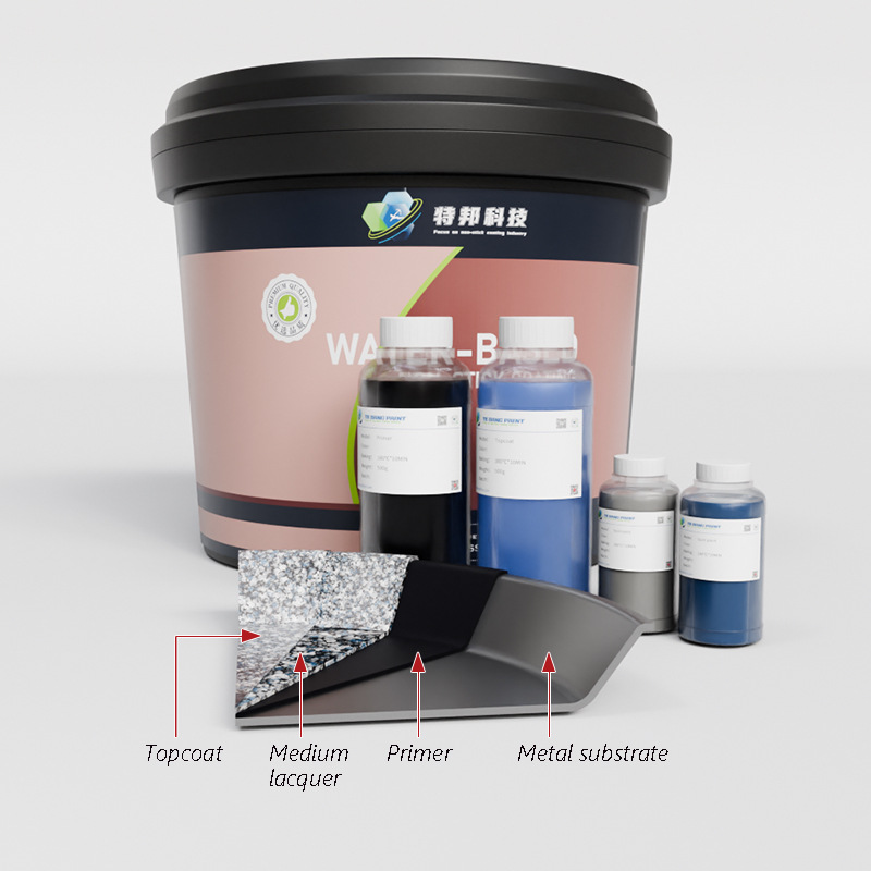 灰色大理石水性特氟龙涂料耐高温耐磨不粘涂料易清洁防腐蚀