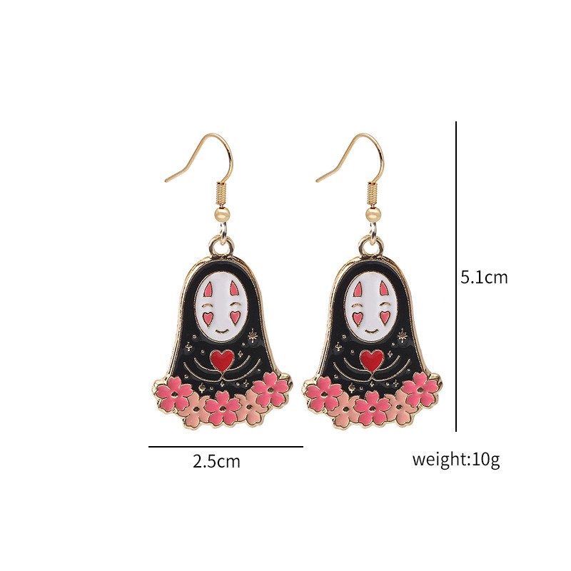 1 Pair Fashion Cartoon Character Enamel Alloy Drop Earrings display picture 14