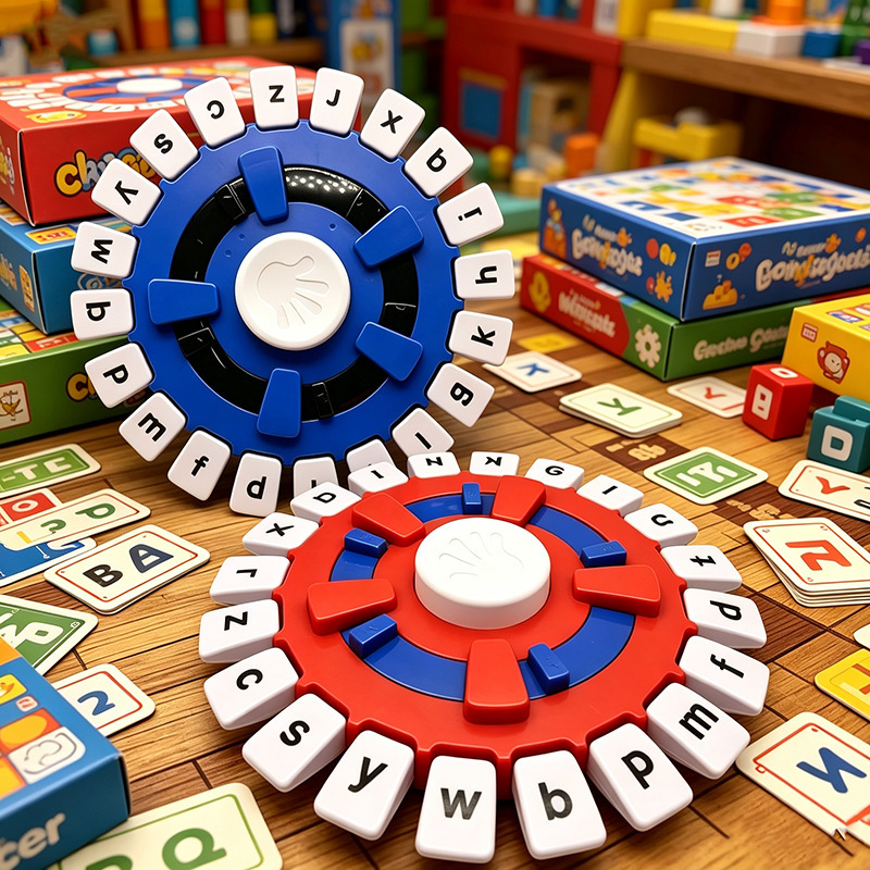 Cross-Border Popular Product, Multiple Language Versions, Crazy Alphabet Game, Board Game, Interactive Game, Turntable, Children's Toy Cross-Border Popular Product, Multiple Language Versions, Crazy Alphabet Game, Board Game, Interactive Game, Turntable, Children's Toy