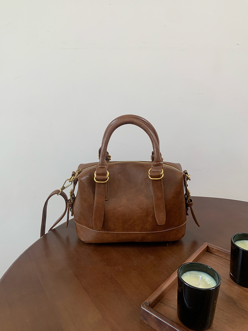 Vintage Niche Handheld Bowling Bag For Women Autumn 2026 New Trendy Korean Commuter Multifunctional Crossbody Bag - Thumbnail 8