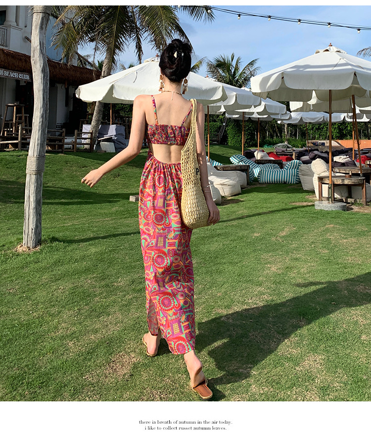 F6593 640K ÁO HAI DÂY NỮ SHETDT DÁNG ÔM BODY GỢI CẢM SEXY MÙA HÈ HỌA TIẾT HOA HAI DÂY HỞ VAI THỜI TRANG NỮ ĐỒ ĐI BIỂN VÁY MAXI G02 SẢN PHẨM MỚI