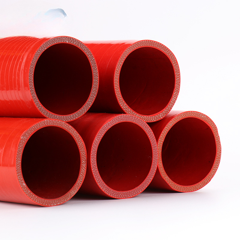 Tubo de silicona rojo de tela de alambre compresor de automóviles de alta temperatura de alta presión de gran calibre de tubo de agua grueso manguera de goma image 4