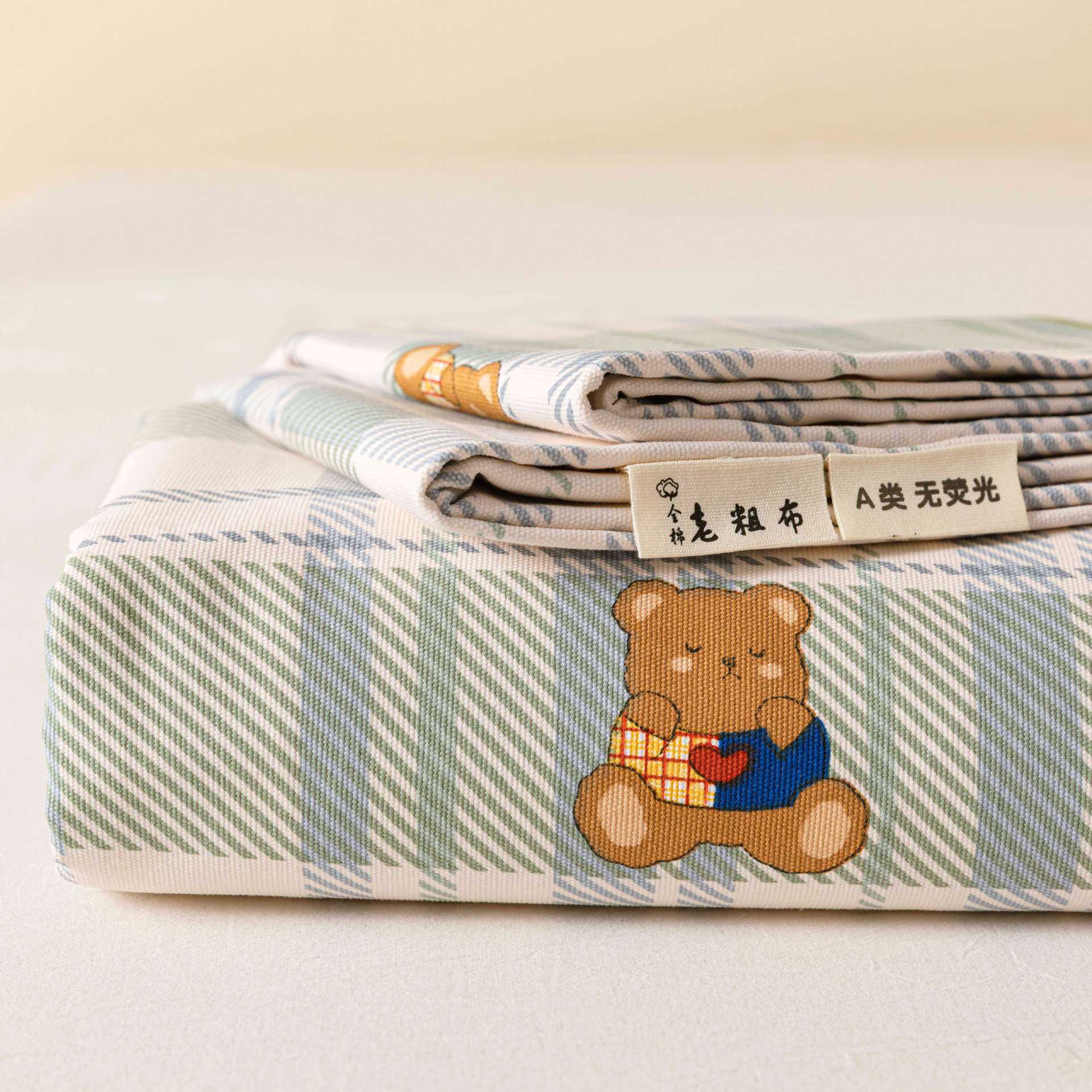 2025 nueva sábana de tela gruesa vieja de algodón de una sola pieza 100 dormitorio de algodón puro para niños y estudiantes sábana individual de tres piezas 2