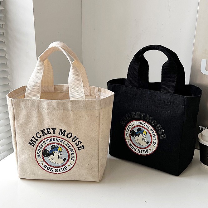 New Cartoon Simple Large Capacity Canvas Bag Niche French High-value Work Commuter Portable Small Bag for Women