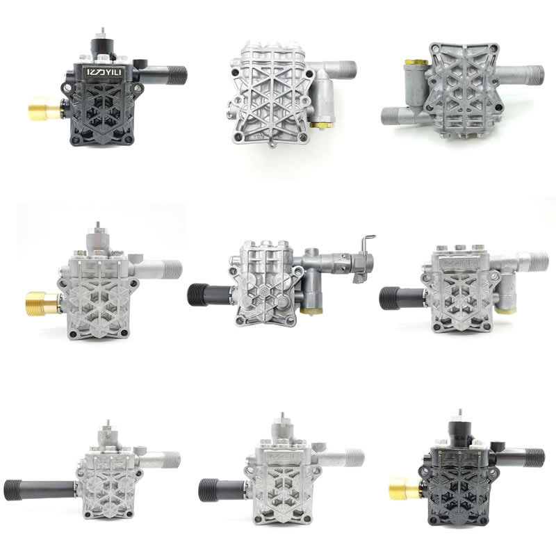 亿力牌洗车机家用220V配件 清洗机油缸泵头总成水枪头维修自制泵