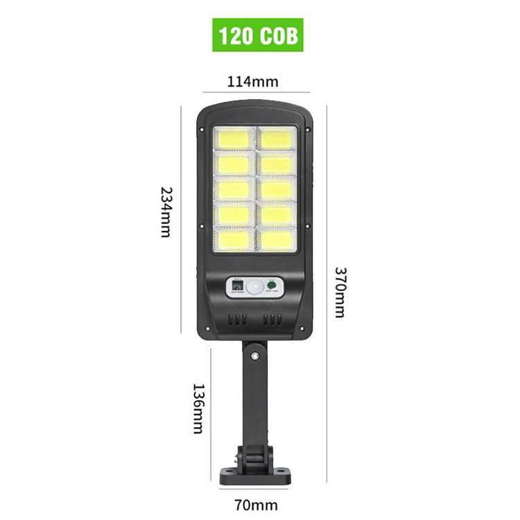 Lámpara solar del cuerpo humano del hogar Lámpara de jardín Lámpara de pared exterior con control remoto Iluminación exterior Lámpara led de calle integrada