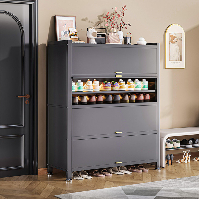 Steel Shoe Rack for Home Entrance, Large Capacity Floor-Standing Dust-Proof Storage Cabinet, Multi-Functional Storage Shoe Cabinet Steel Shoe Rack for Home Entrance, Large Capacity Floor-Standing Dust-Proof Storage Cabinet, Multi-Functional Storage Shoe Cabinet