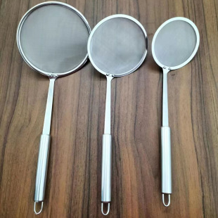 Stainless Steel Dense Sieve Dense Mesh Sieve Colander Household Juice Soybean Milk Filter Mesh Oil Residue Colander